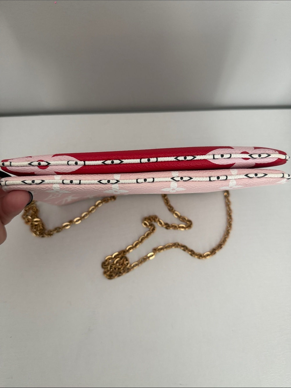Vintage Louis Vuitton Giant Monogram RedPink Double Zip Pochette LIMITED EDITION - Picture 8 of 10